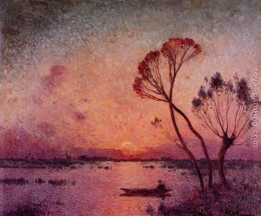 Ferdinand Loyen Du Puigaudeau : Sunset in Briere